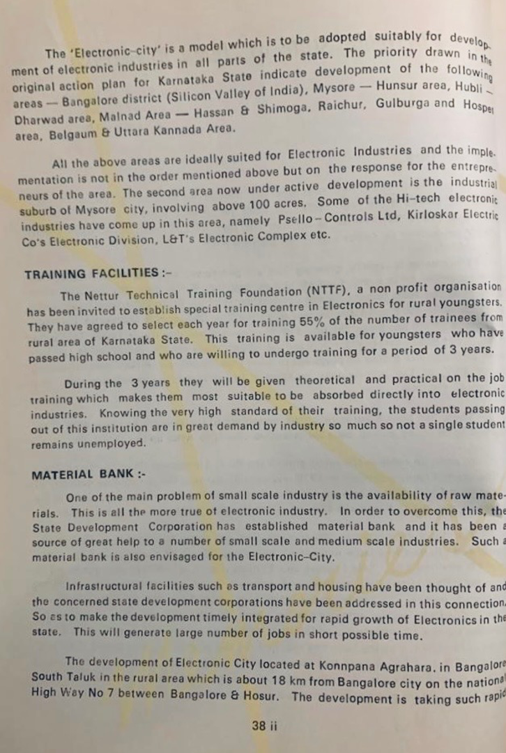 Page 2 of R.K. Baliga's article 'Electronic State of India - Karnataka'