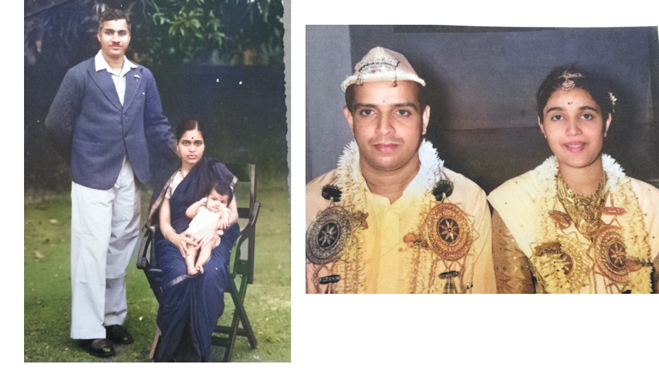 R.K. Baliga and Shanthi Baliga wedding photo