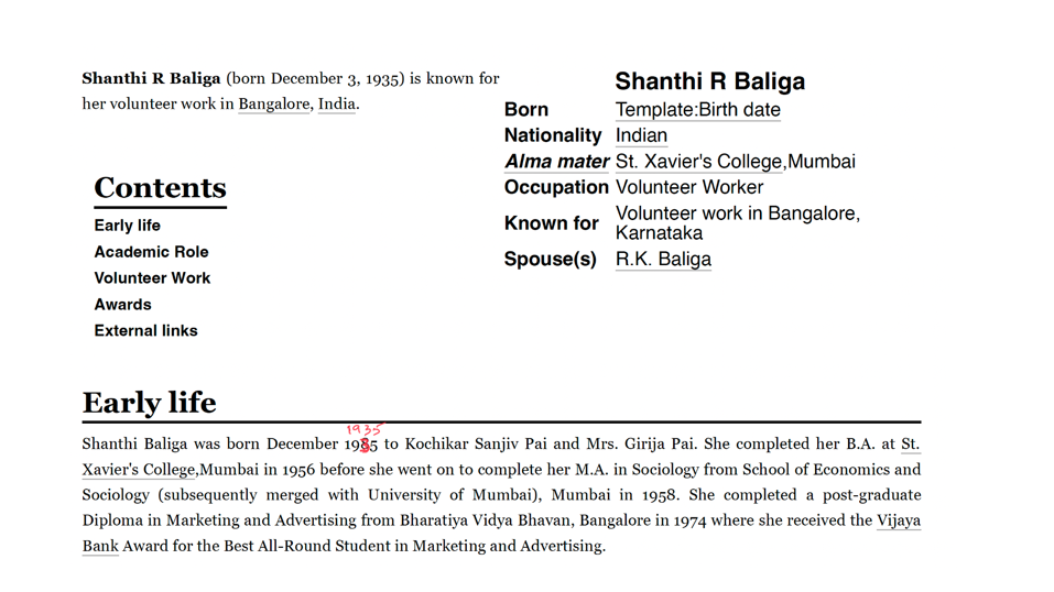 Shanthi Baliga's graduation photo
