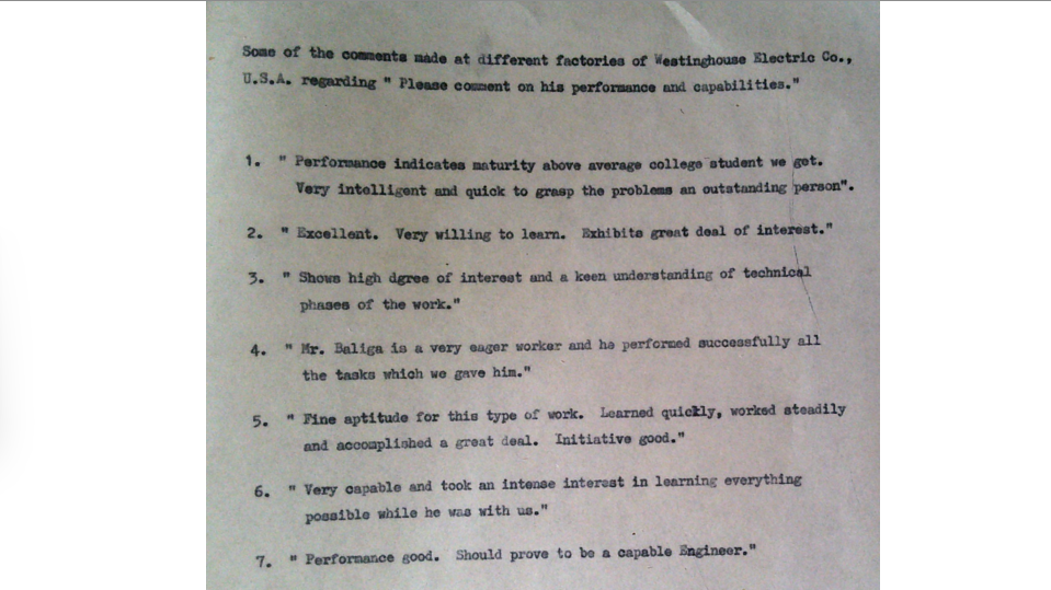 Westinghouse certificate
